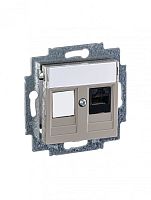 Розетка информационная Levit RJ45 категория 5e и заглушка кофе макиато | код 5014H-A51017 18W | ABB