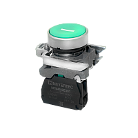 Кнопка плоская зеленая, маркировка I, 1NO, IP65, металл MTB4-BA31521 | код 137124 | MEYERTEC
