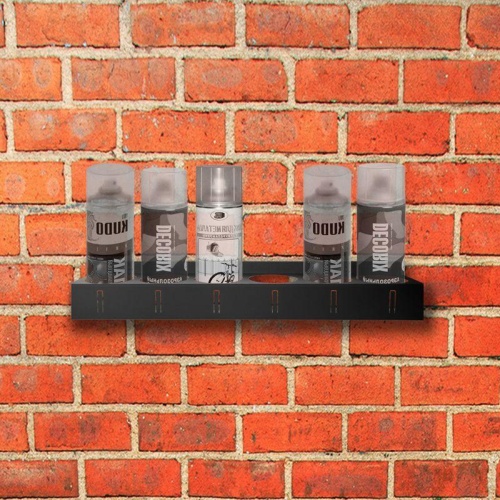 Держатель-органайзер для баллончиков, настенный, с крючками, черный, | код 38-0653 | REXANT фото 2