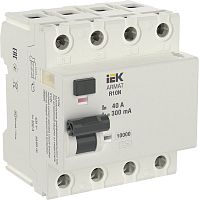 ARMAT Выключатель дифференциального тока R10N 4P 40А 300мА тип A | код AR-R10N-4-040A300 | IEK