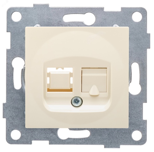 GUSI Ugra механизм розетки компьютерной RJ45, одинарной, скрытая установка. Цвет бежевый. | код С11К1-003 | GUSI ELECTRIC