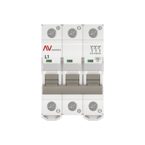 Выключатель автоматический AV-6 DC 3P 1A (L) 6kA EKF AVERES | код mcb6-DC-3-01L-av | EKF фото 4