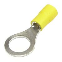 Наконечник кольцевой изолированный RUICHI RVS5.5-10, 48 А, 12-10 AWG, желтый, латунь луженая | код 61190 | Ruichi