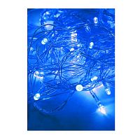 Гирлянда светодиодная 100LED син. прозр. провод 10.8м (9.3+1.5) 8 режимов мигания IP20 син. | код KOC_GIR100LED_B | КОСМОС