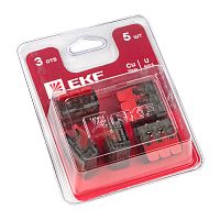 Клемма СМК 221-413 3 отверстия 0,2-4,0 мм2 блистер (5шт,) PROxima | код plc-smk-221-413b | EKF