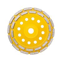 Чашка алмазная шлифовальная, двухрядная, 180х22,2мм | код KR-90-0253 | REXANT