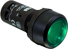 Кнопка управления с подсветкой CP1-12G-10 зеленая 110-130В AC/DC с плоской клавишей без фиксации 1НО CP1-12G-10 | код 1SFA619100R1212 | ABB