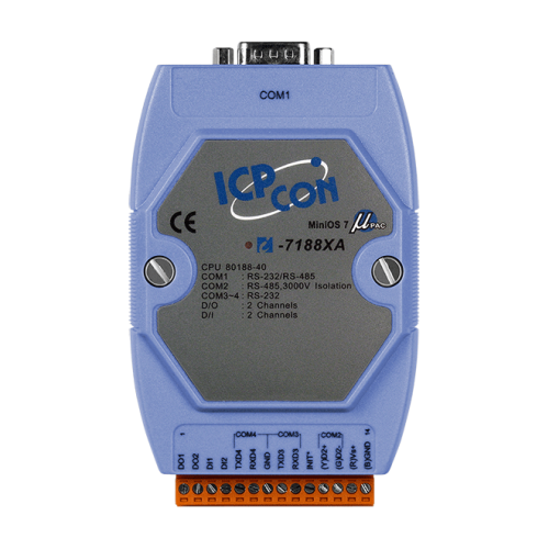 I-7188XA CR Embedded Controller with four communication port,developing tool kit, With 512 k flash, | код 00-05000923 | ICP DAS