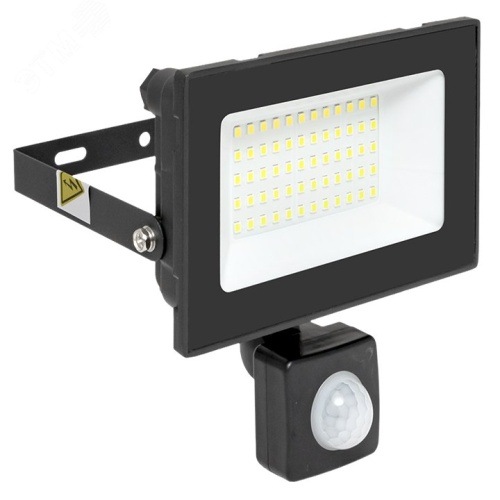 Прожектор светодиодный ДО-50Вт 4000 лм 6500К 230В IP54 с инфракрасным датчиком движения СДО-3004 | код FLL-3004-50D-6500 | EKF