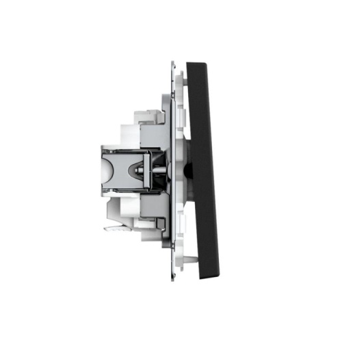 ARTGALLERY 1-клавишный ВЫКЛЮЧАТЕЛЬ КНОПОЧНЫЙ, механизм, быстрозажимные клеммы, КАРБОН | код GAL001015S | Systeme Electric фото 8