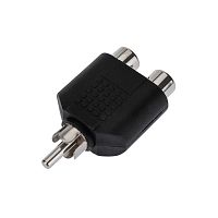 Переходник штекер RCA - 2 гнезда RCA REXANT | код 14-0421 | REXANT