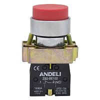 Кнопка XB2-BL41 без подсветки зеленый 1НО (ANDELI) | код ADL10-038 | ANDELI