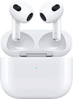 Гарнитура вкладыши Apple AirPods 3 A2565/A2564/A2566 MagSafe белый беспроводные bluetooth в ушной раковине (MME73ZA/A) | код 1744911 | APPLE