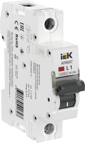 ARMAT Авт. выкл. M10N 1P L 1А IEK | код AR-M10N-1-L001 | IEK