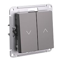 ATLASDESIGN 2-клавишный ВЫКЛЮЧАТЕЛЬ ДЛЯ ЖАЛЮЗИ, 2х сх.4, 10А, мех., МОККО | код ATN000619 | Systeme Electric