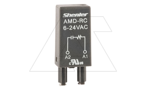 Модуль AMD-RC, резистор+конденсатор, 6_24VAC, черный, для SRU, SKF14, SKC, SKB, STB, SRC*-E, GZT, GZM, GZS, GZMB, ES32 | код AMD-RC/6_24VAC | Shenler