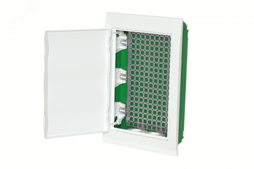 Корпус встраиваемый с белой дверью 3ряд/3 6мод 2 розетки City9 Box IT | код EZ9E312P2FIT | Systeme Electric