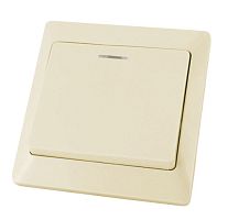 Выключатель 1 кл. с подсветкой 10А сл. кость Ильмень TDM | код SQ1823-0103 | TDM