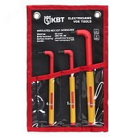 Набор диэлектрических имбусовых шестигранных ключей НИИ-17 серия ПРОФИ | код 73223 | КВТ