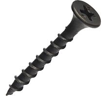Саморез гипсокартон/металл черный 3,5х32 | код screw-GM-32-sht | Крепдил