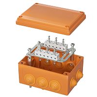 Коробка пластиковая FS с кабельными вводами и клеммниками, IP55, 240х190х90 мм, 8р, 450V, 32A, 10 мм2, нерж.контакт | код FSK41810 | DKC