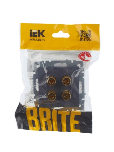 BRITE Аудиорозетка 4-мест. РА10-БрМ мар. IEK | код BR-S40-K35 | IEK фото 5