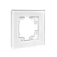 Рамка 1-м Афина стеклянная бел. UNIVersal 2242