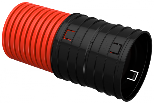 ELASTA Труба гофр. двустенная жесткая ПНД d=200мм (5,7м) IEK | код ET-TG13-212-200-D57-K04 | IEK