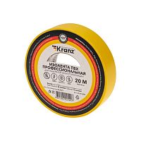 Изолента ПВХ профессиональная 0.18х19мм 20м желт. | код. KR-09-2802 | Kranz