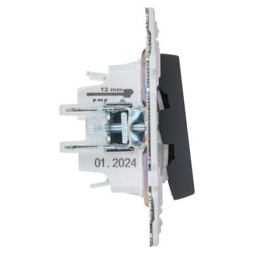 Выключатель 2-кл. SKANDY 10А SK-V04G графит IEK SK-V20-0-10-K53 фото 2