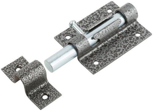 Засов накладной, серебро | код 66678 | РОС фото 2