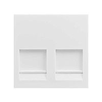 Адаптер со шторками 2 RJ45 Keystone, белый, 400 | код 40000089-030 | Simon