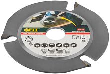 Диск пильный по дереву, посадочный диаметр 22.2 мм, 3 зуба с карбидными вставками, 125 мм | код 37635 | FIT