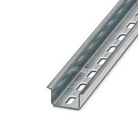DIN-рейка NS 35/15 ZN PERF 2000MM , с перфорацией, соотв. EN 60715, сталь, оцинкованный, стандартный профиль, cеребристый, упаковки из 25 штук (50 м) | код 12100796 | АвалонЭлектроТех