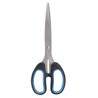 Ножницы BRAUBERG Classic+, 185 мм, классической формы, резиновые вставки, черно-синие, 236448 | код 236448 | BRAUBERG
