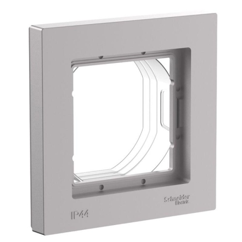 Рамка 1-пост. AtlasDesign Aqua IP44 алюм. | код. ATN440301 | Systeme Electric