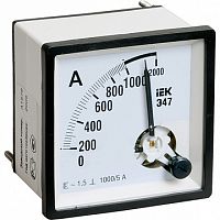 Амперметр щитовой IEK Э47 200А AC, аналоговый, кл.т. 1,5 | код. IPA20-6-0200-E | IEK
