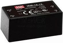 Источник питания AC-DC, 5 Вт, вход 85...264В AC 47...440 Гц, 120...370B DC, выход 5В/1А, изоляция 3000В AC, в корпусе на плату 45.7х25.4х21.5мм, -30...+70C | код IRM-05-5 | MeanWell
