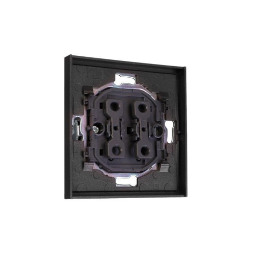 Выключатель STRONG двухклавишный 10А скрытой установки механизм графит | код KR-78-0706-6 | REXANT фото 6