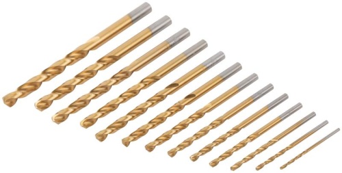 Набор сверл по металлу HSS шлифованные, титановое покрытие, угол заточки 135град, пласт. кейс, 13 шт. (1.5-2.0-2.5-3-3.2-3.5-4-4.5-4.8-5-5.5-6-6.5 мм) | код 35734М | FIT фото 5