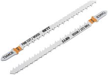 Полотна по дереву двусторонние, HCS, шлифованные под свободным углом зубья, 116/90 мм (T344CB), 2 шт. | код 40960 | FIT