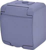 Розетка 1-я (Schuko) (серая крышка) (IP44/54) RHE-1s-SR | код 004668070 | ETI