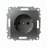 Zena без рамки дымчатый розетка б/з | код 609-011100-215 | ABB
