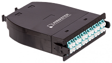 MPO кассета OM3, 24xLC, тип B, низкие потери, черная | код LAN-MCSB-2M-24LC/OM3 | LANMASTER