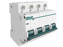 Модульный автоматический выключатель ВА-101 4 полюса, 2А, х-ка C | код. 11086DEK | DEKraft 