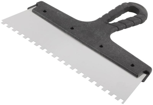 Шпатель фасадный зубчатый 250мм/зуб 6мм нерж. КУРС 06607 фото 2 Шпатель фасадный зубчатый 250мм/зуб 6мм нерж. КУРС 06607 фото 2