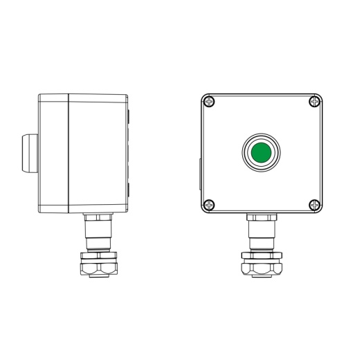 Взрывозащищенный пост управления из алюминия CPE-A-12-(1xP1G(11))-1xKAEPM2MHK-20(C)1Ex d e IIC Т5 Gb / Ex tb IIIC T95°C Db IP66 | код 2201.121.22.120G | DKC