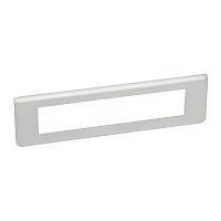 Рамка пластиковая Mosaic 10 модулей алюминий | код 79310 | Legrand