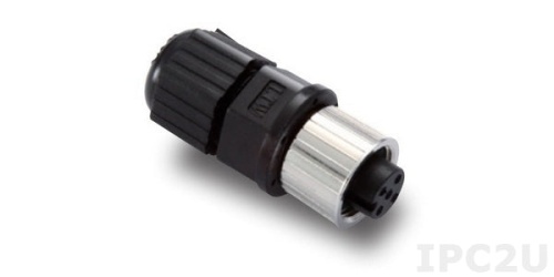 Разъем M12A-5P-IP68 Field-installable A-coded screw-in sensor connector, female | код 00-06005070 | MOXA
