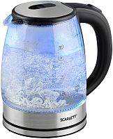 Чайник электрический Scarlett SC-EK27G70 1.8л. 1800Вт серебристый/черный корпус: стекло/металл/пластик | код 1973154 | SCARLETT